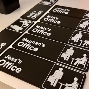 Personalized Door Sign from The Office, 3D Printed Sign From &quot;The Office&quot; Tv Show
