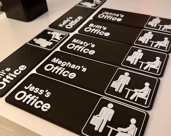 Personalized Door Sign from The Office, 3D Printed Sign From "The Office" Tv Show