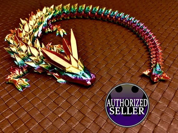 Articulated Crystal Dragon, Fidget Dragon, Wiggle Pet