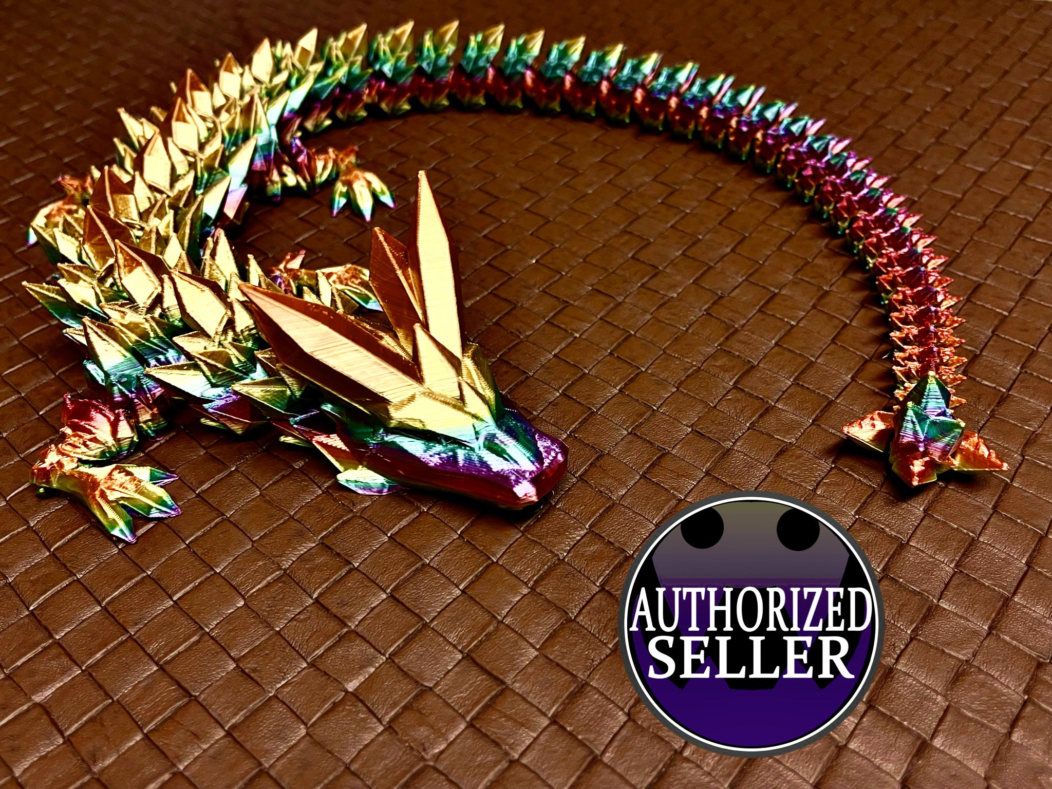 Adult Crystal Wing Dragon- Pink, Miniature, 3D printed