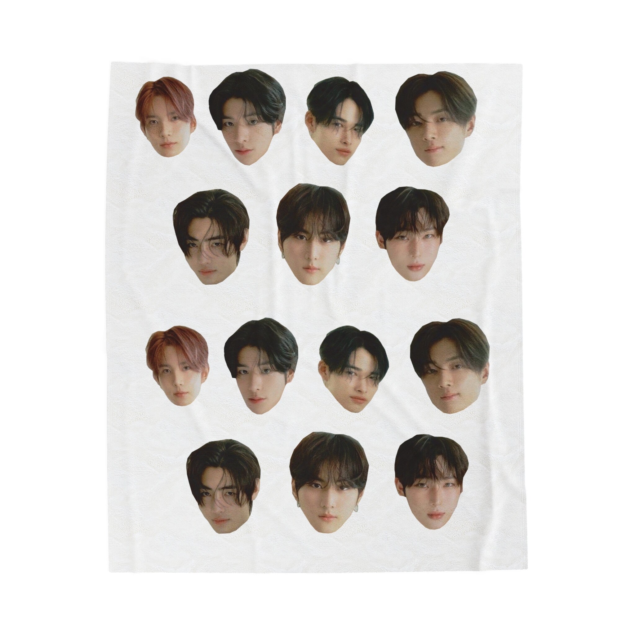 アイドル ENHYPEN FLUFFY CAT BLANKET for JUNGWON Crochet White Cat 