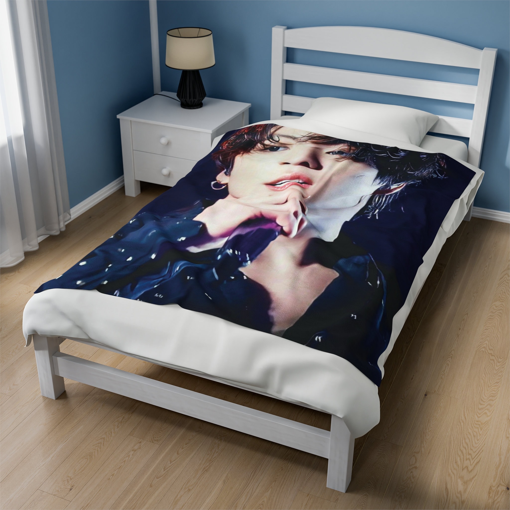 KPOP Customized Velveteen Plush Blanket, Jungkook, BTS Blanket, BTS
