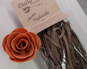 Unsweetened Chocolate Tagliatelle Pasta - Dalla Terra Pasta