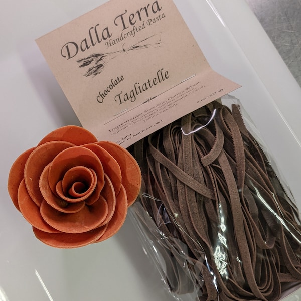 Unsweetened Chocolate Tagliatelle Pasta - Dalla Terra Pasta