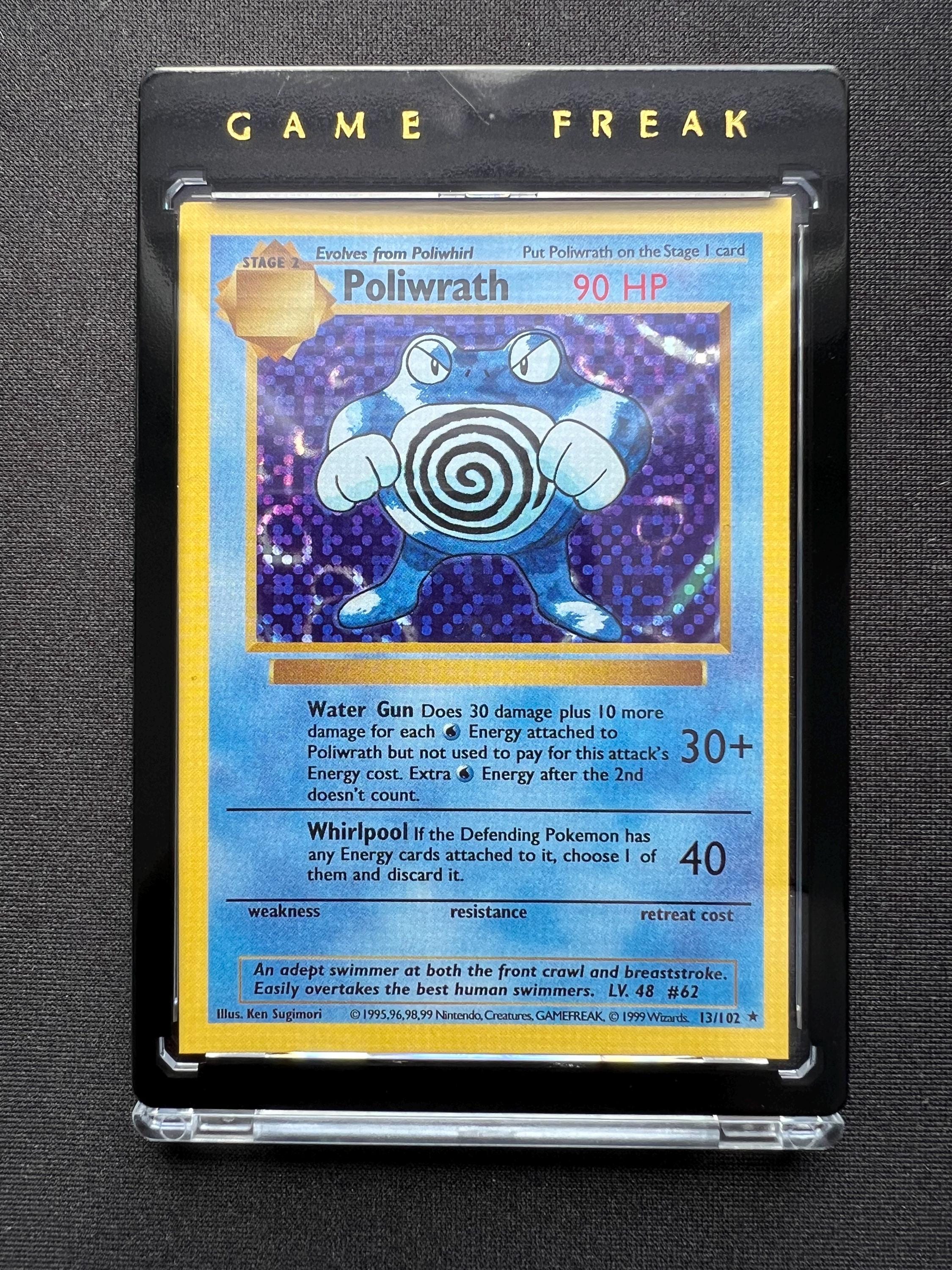 uncut sheet of holographic pokemon cards Wizards of the Coast 1999 Pokémon Card Uncut Fossil Holo Sheet KB Toys