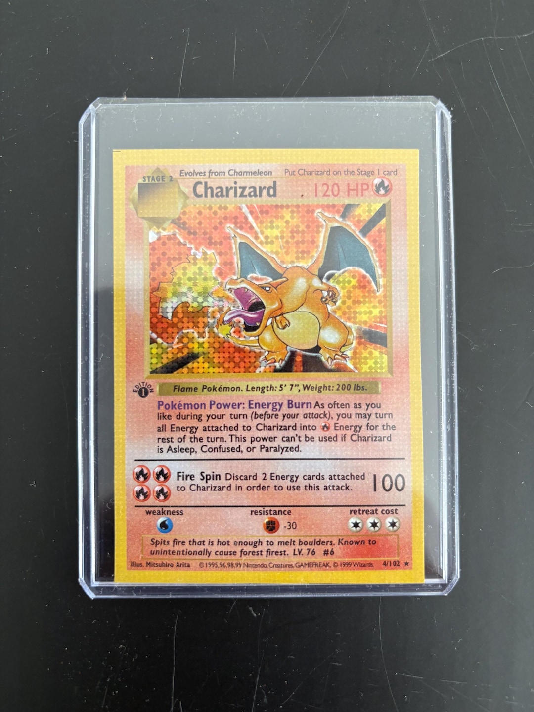 Pokmon First Edition Charizard Gray Back (read Description) - Etsy