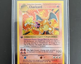 Pokmon First Edition Charizard Gray Back Uncut X4 (read Description) - Etsy