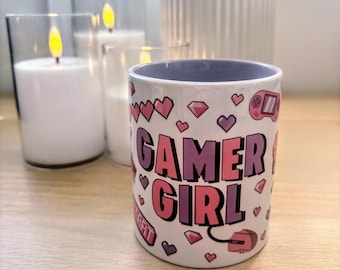 Gamer Girl 10oz Ceramic Mug – Pink Gaming Mug Gift for Gamers
