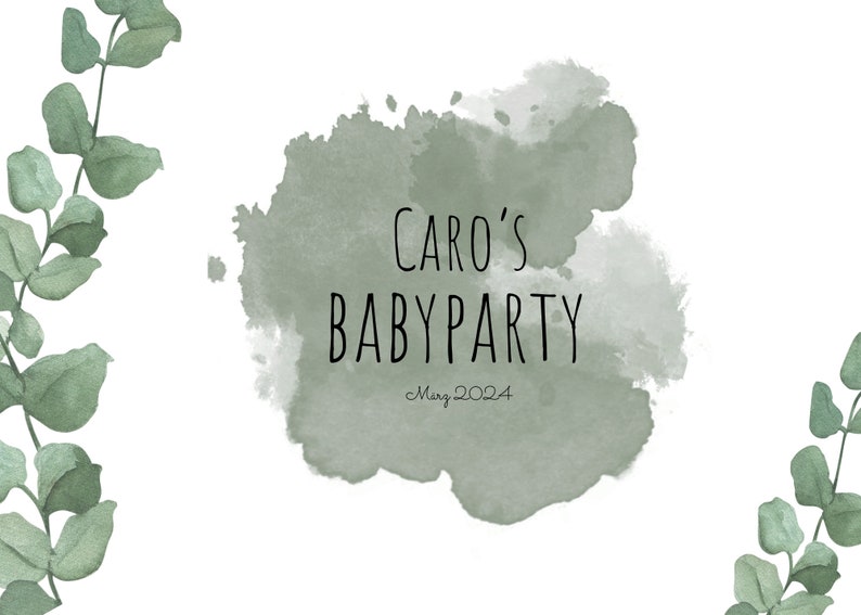 Babyparty Gästebuch personalisiert Babyshower Baby Dekoration Games DIN A4 Querformat Geschenk Spiel Buch Polaroidbild ausfüllen Spaß Party Bild 5
