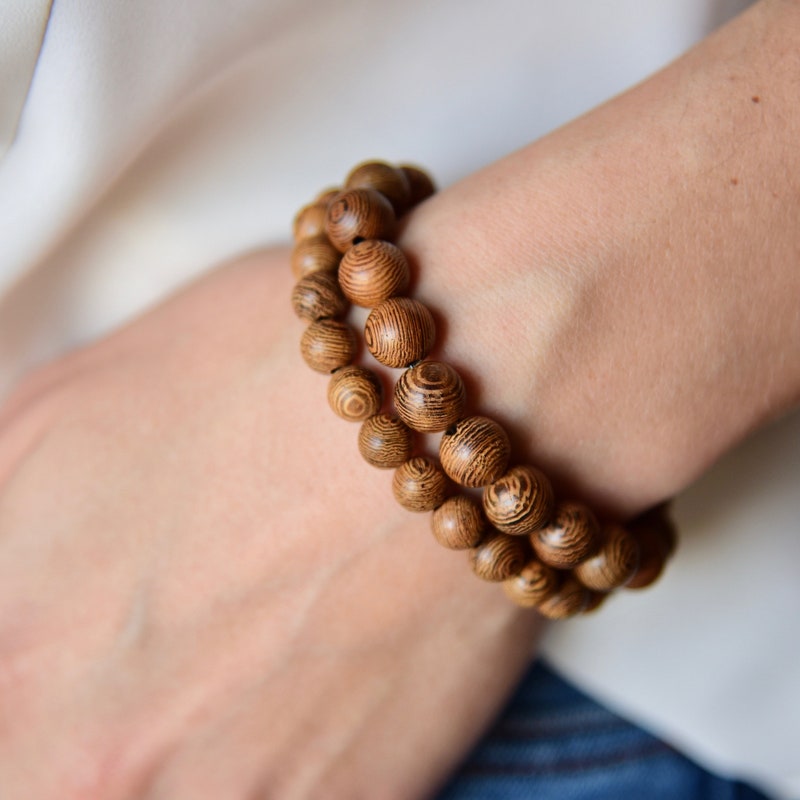 Wood Bead Bracelet Etsy Wood Bead Bracelet Etsy