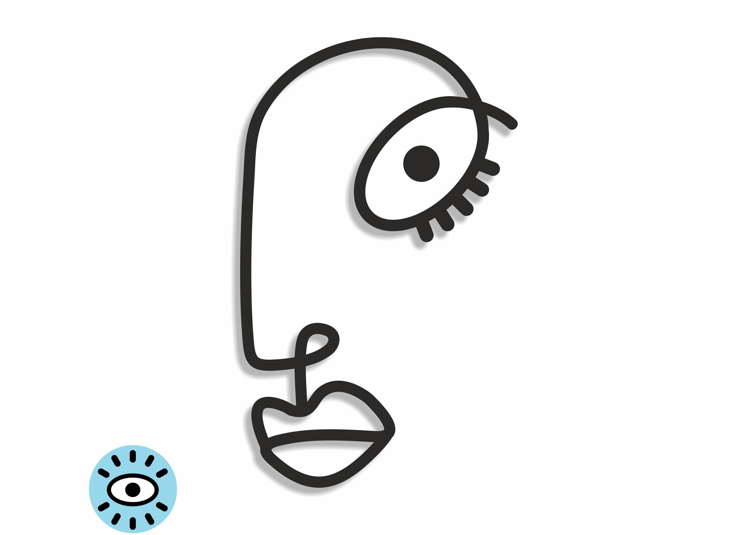 Silhouette Rigide Ajourée Noire et Blanche - Seraphin Déco Murale