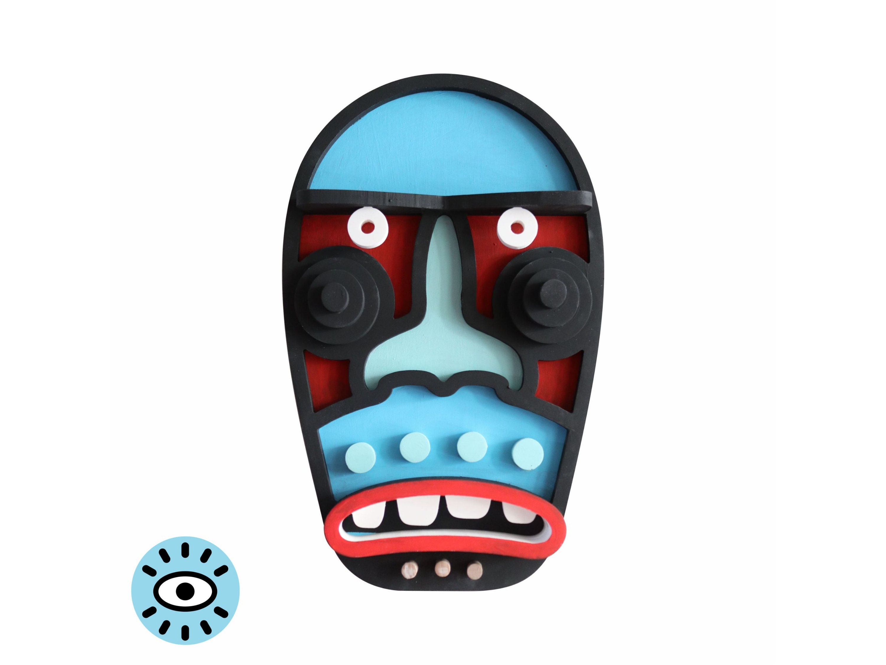 Masque Mural 3D - Décor Design de Salon Ignace