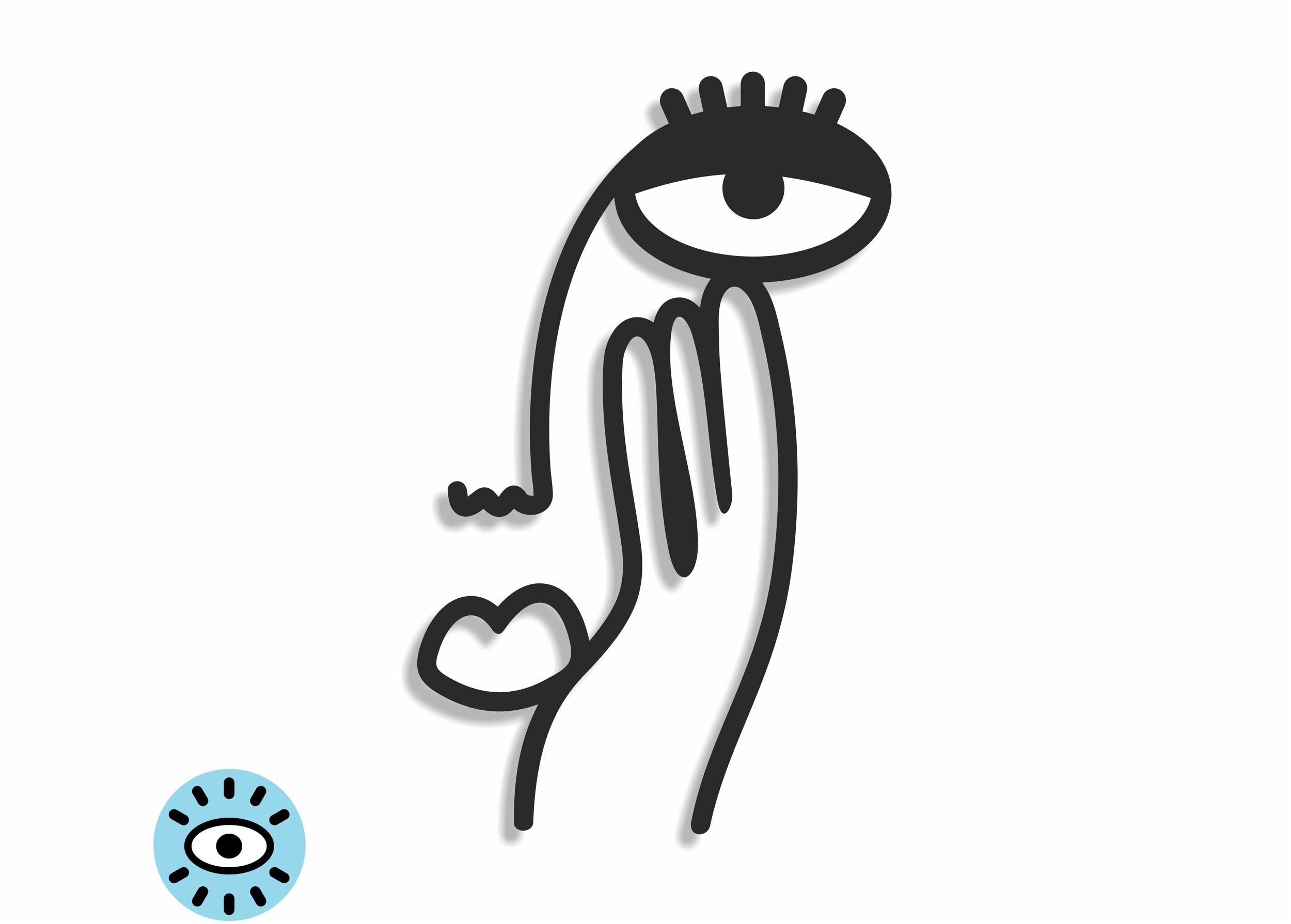 Silhouette Rigide Ajourée Noire et Blanche - Juliana Déco Murale