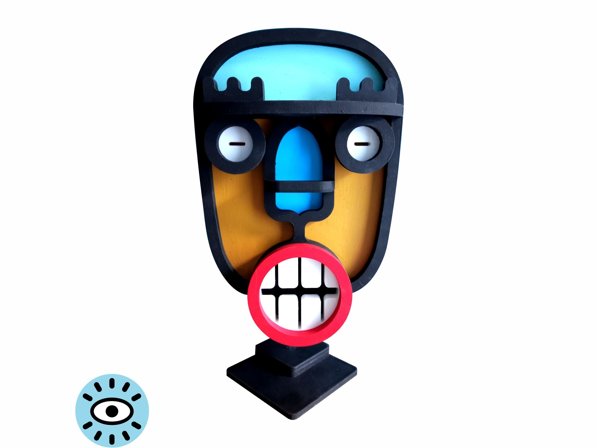 Masque Mural 3D - Statuette Boniface