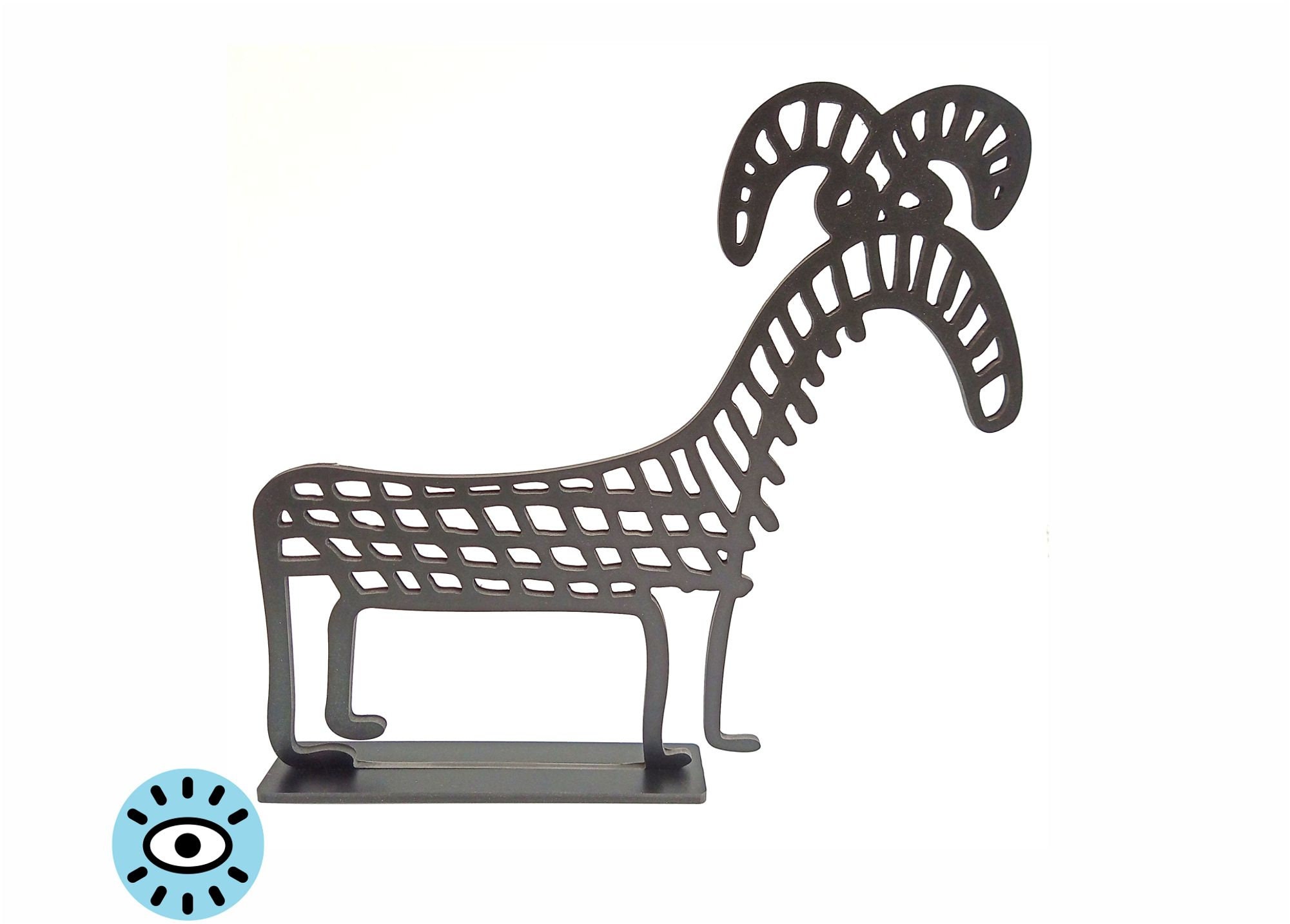 statuette La Bete - Silhouette Noire sur Socle