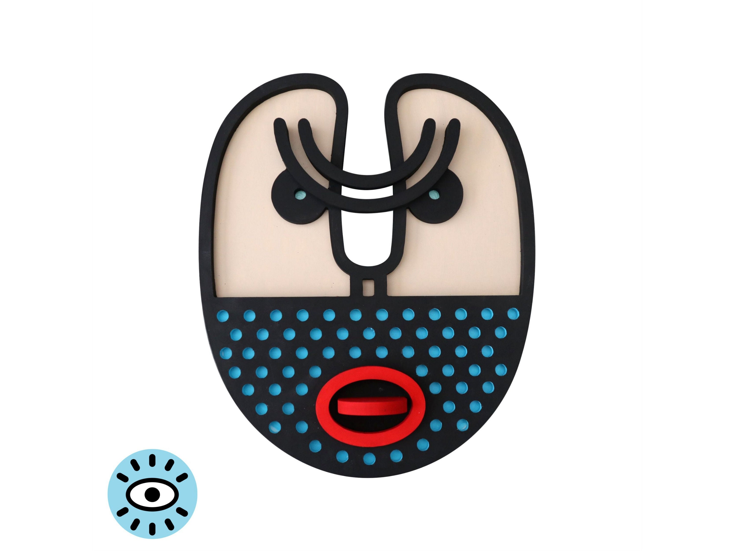 Masque Mural 3D - Décor Design de Salon Aramis