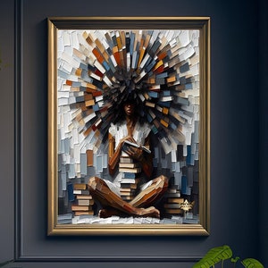 Te conviertes en lo que lees, arte de pared con afirmaciones, arte con libros, tarjeta de felicitación, regalo para amantes de los libros, regalo para bibliotecarios, arte para dormitorio, descarga digital