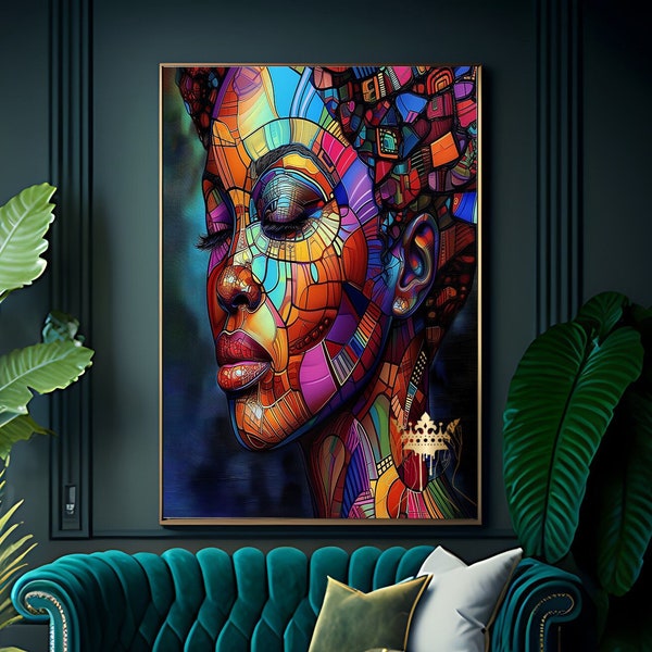 Black Woman Art Stained Glass – Etsy