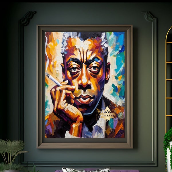 Baldwin, James Baldwin, Black History, Printable Wall Art, Activist Art, Black American Art, Digital Download Greeting Card