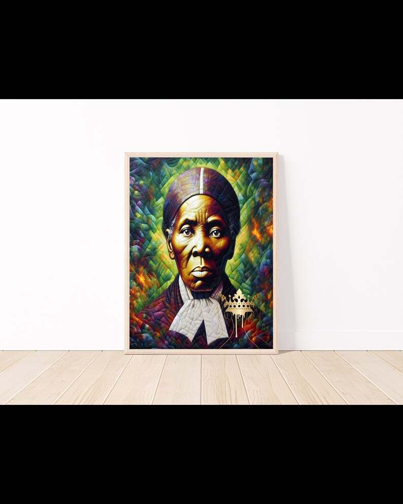 Harriet Tubman Art Print, Civil Rights Activist Portrait (digital ...