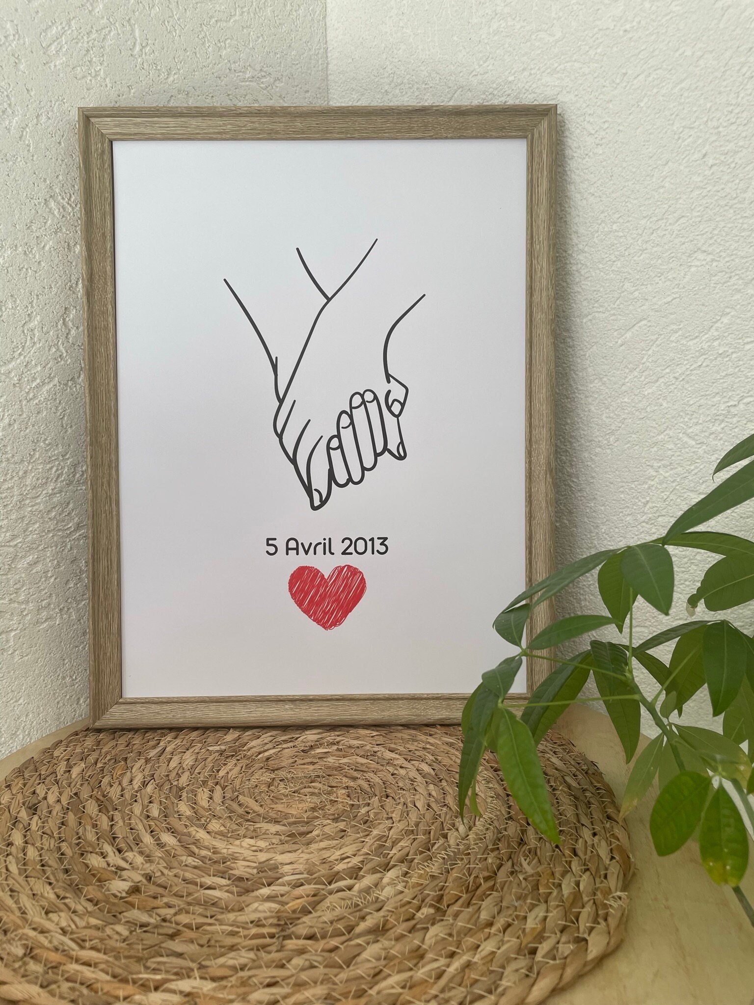 Affiche Couple - Mariage Union Amour Saint Valentin Pacs