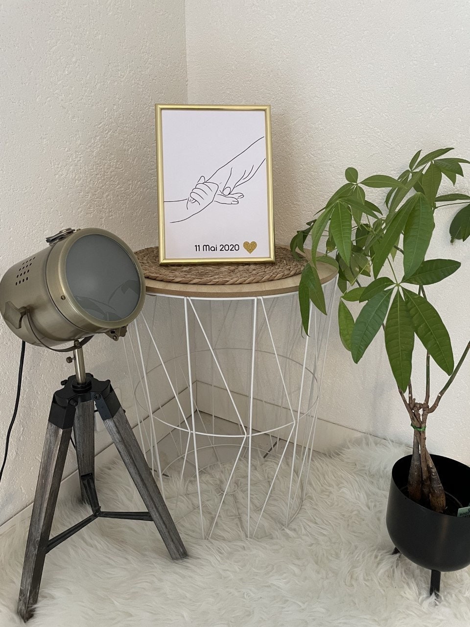 Affiche Mère/Enfant - Naissance Amour Mains