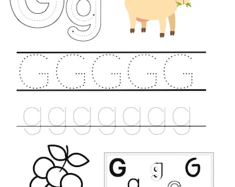 文字 G のワークシート