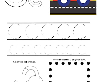 文字 C のワークシート