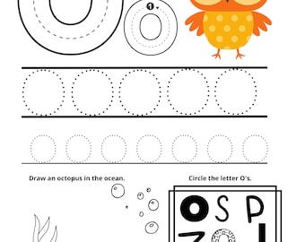 文字 O のワークシート
