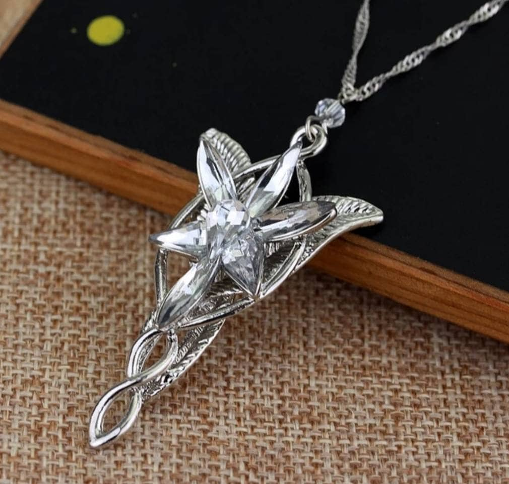 Evenstar Arwen LOTR Necklace Zirconia Stones Elven Faith Cosplay ...