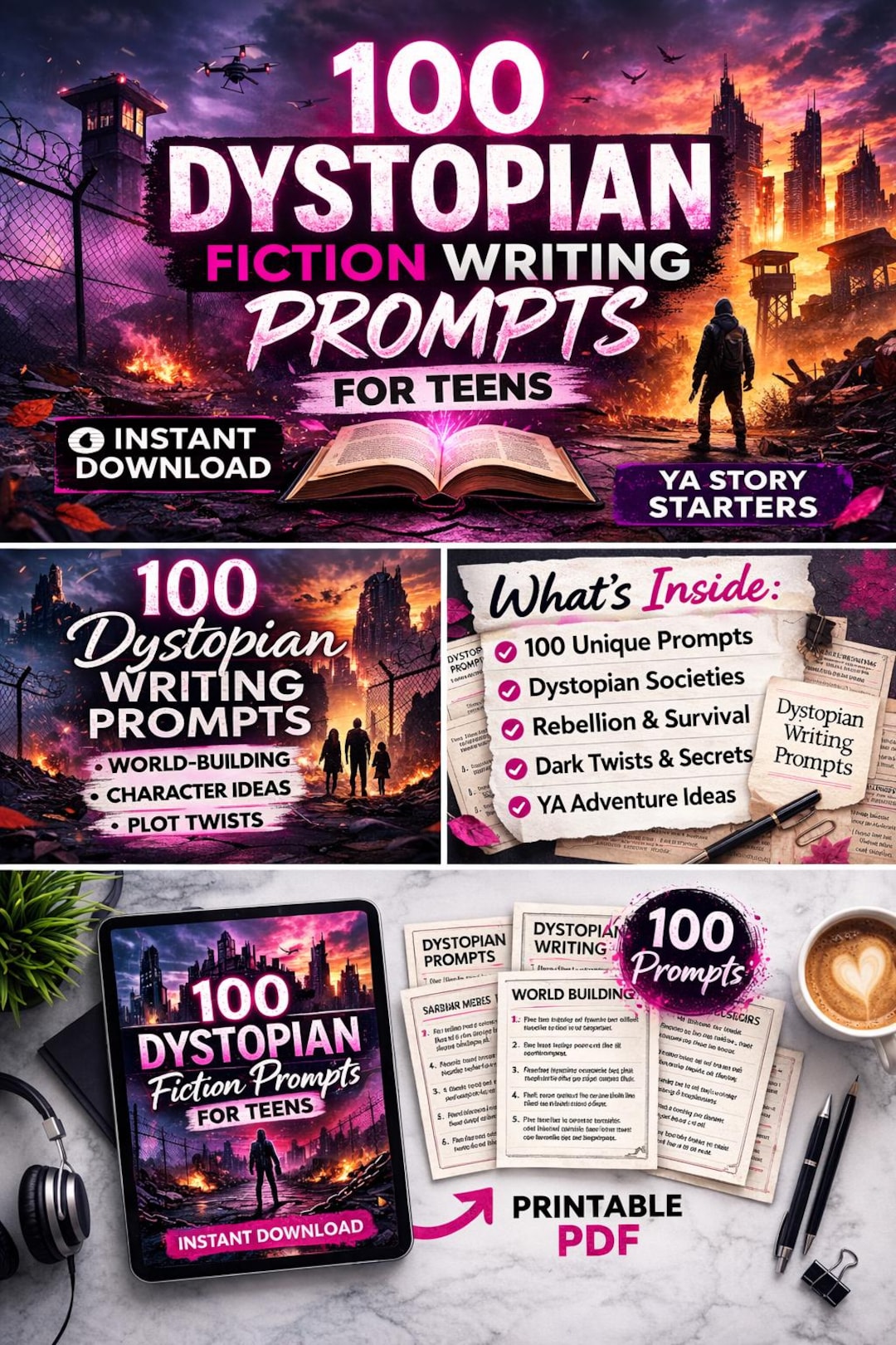 100 Dystopian Fiction Writing Prompts for Teens – YA Story Starters ...