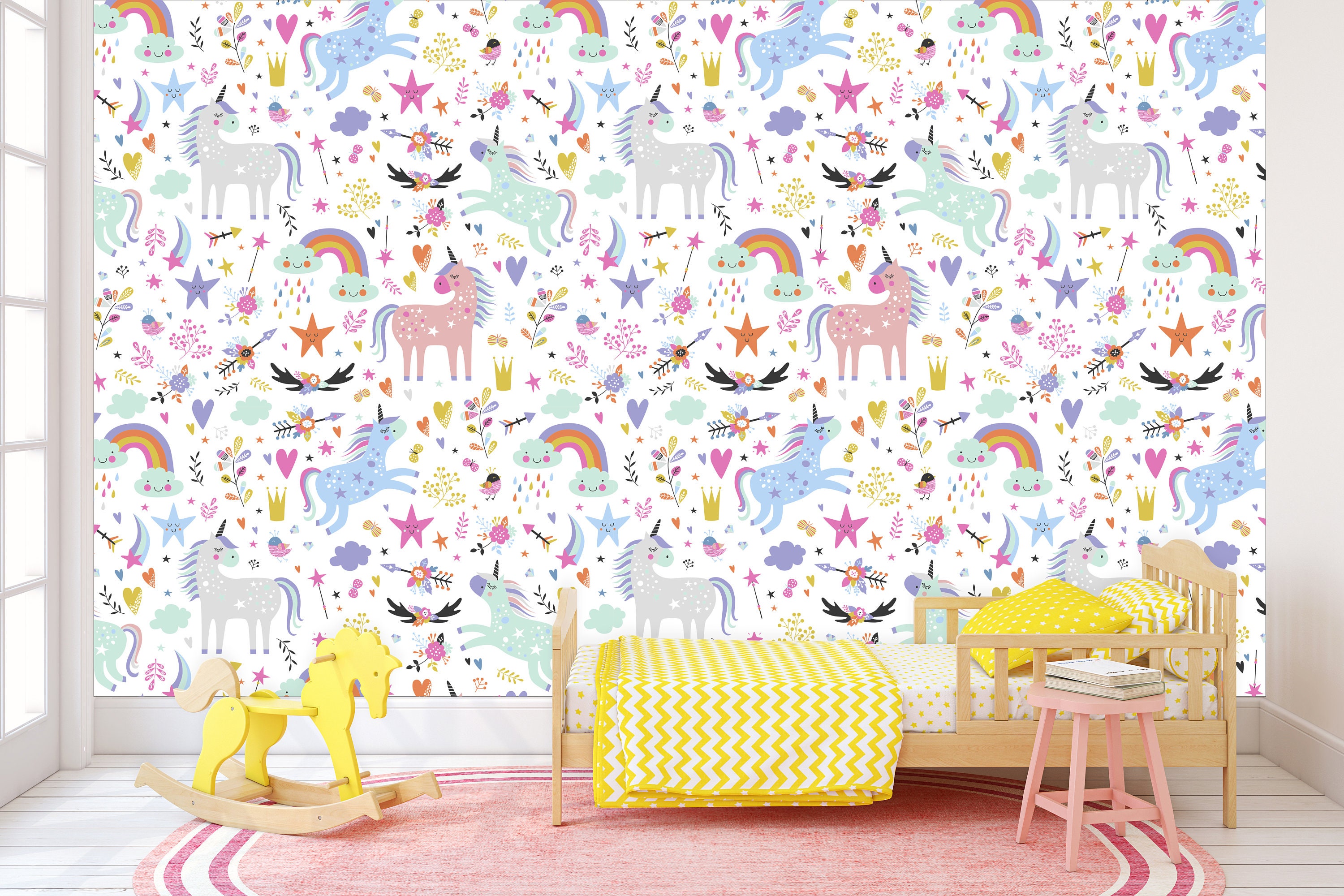 Whimsical Rainbow Peel  Stick Wallpaper  Shop Collection