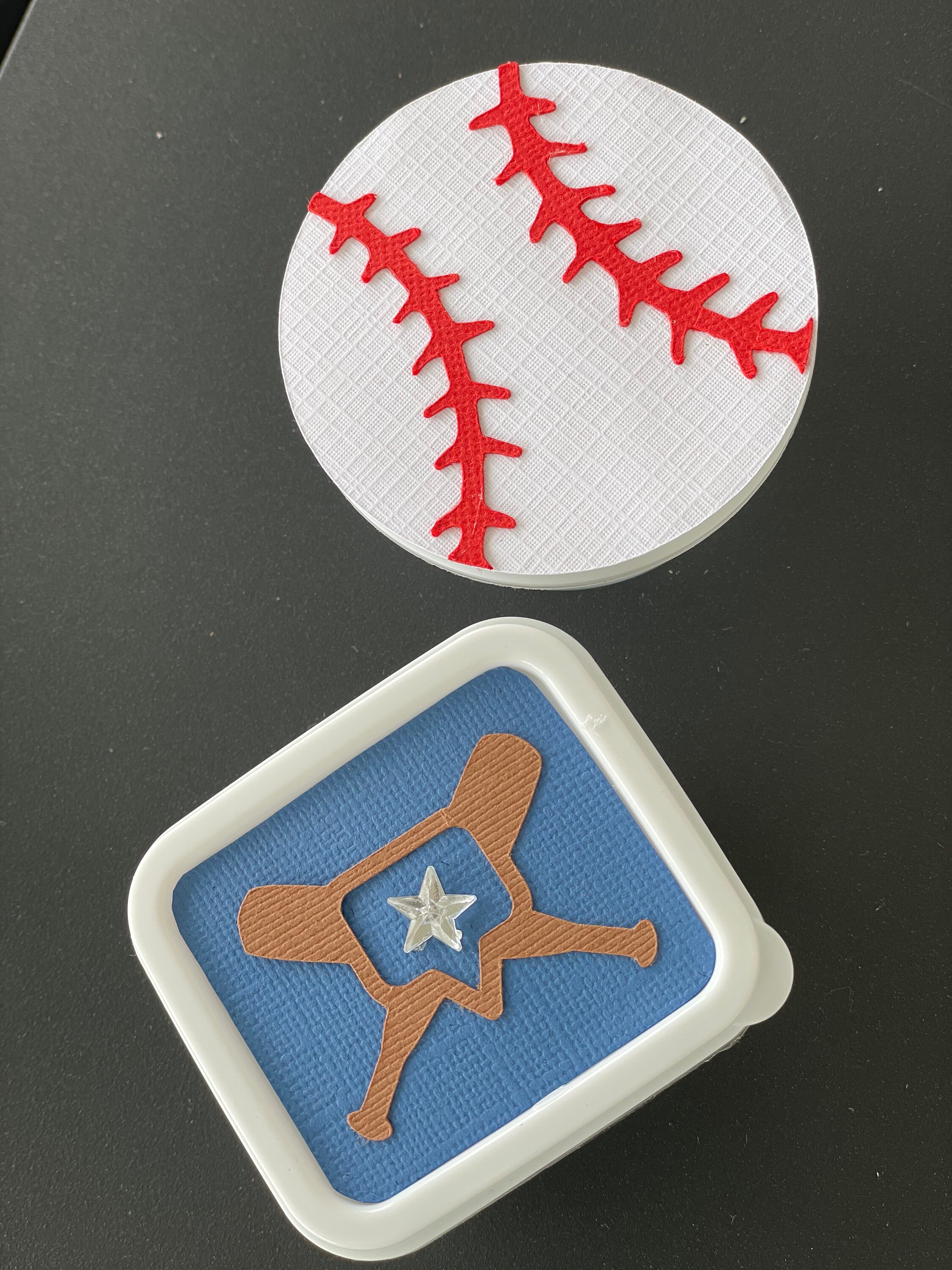 Lot of 10 Personalized Baseball Mini Containers Party Favors