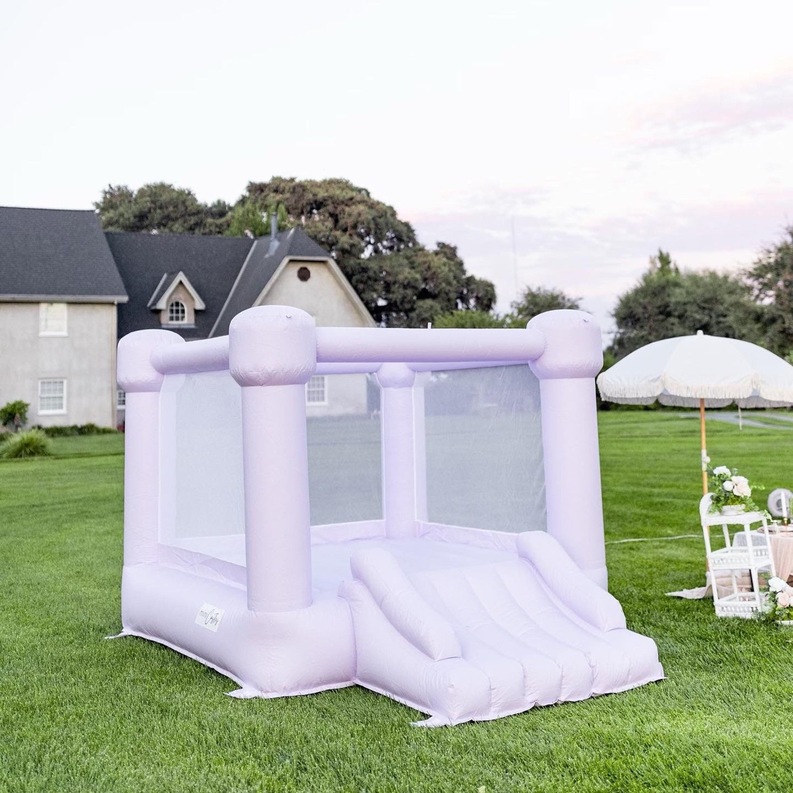 READY TO SHIP Mini Pastel Lilac Bounce House Purple Bounce House