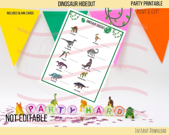 Pin the tail on the dinosaur game, dinosaur party games, dino