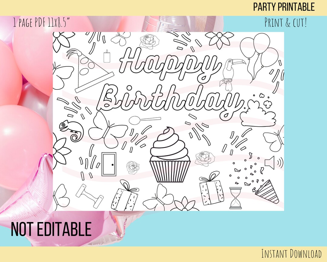 Encanto Birthday Coloring Sheet Encanto Activity Sheet - Etsy
