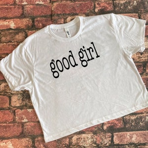 good girl crop top- customizable crop top- honorific shirt submissive