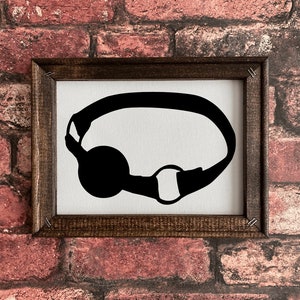Ball gag - Framed canvas lightweight framed wall art