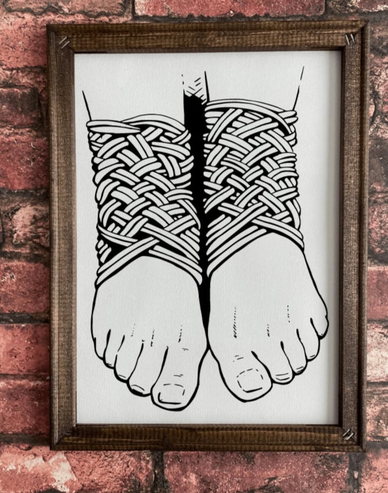 Feet in Rope Shibari Art Framed Canvas Lightweight Framed Etsy