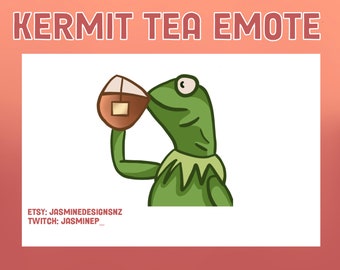 Kermit Tea Meme Emote (Green Colourway)