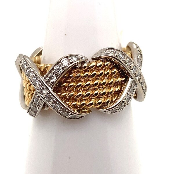 Two Tone Rope Ring - Etsy