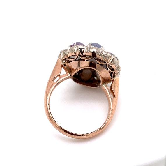 Rose Gold and Sterling Star Sapphire Ring - image 6