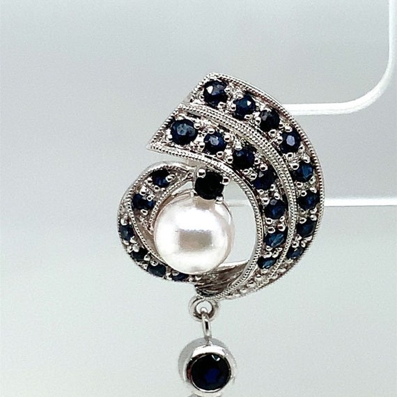 Pearl and Sapphire Earrings - image 7