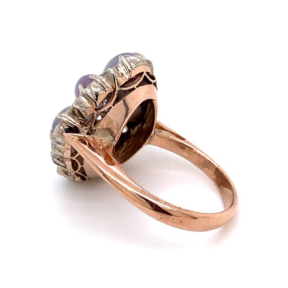 Rose Gold and Sterling Star Sapphire Ring - image 5