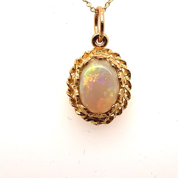 Antique Victorian Opal Necklace 9ct Gold With Box – Antique Jewellery Online