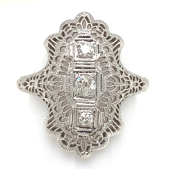 Art Deco Style Diamond Ring - image 2