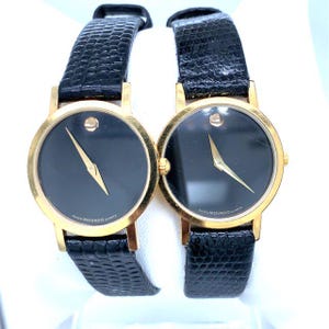 Used Woman\'s Movado Wristwatch MOVADO BOLD Purple Watercolor Dial Blue Leather Ladies Wrist  main image 3