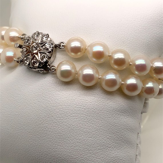 Vintage Diamond and Pearl Bracelet - image 4