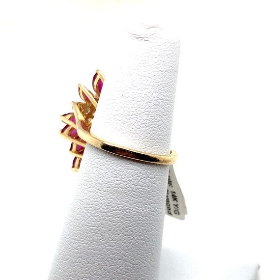 Diamond and Ruby Cocktail Ring - image 4