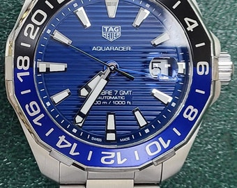 Tag Heuer Aquaracer Calibre 7 GMT Batman Etsy